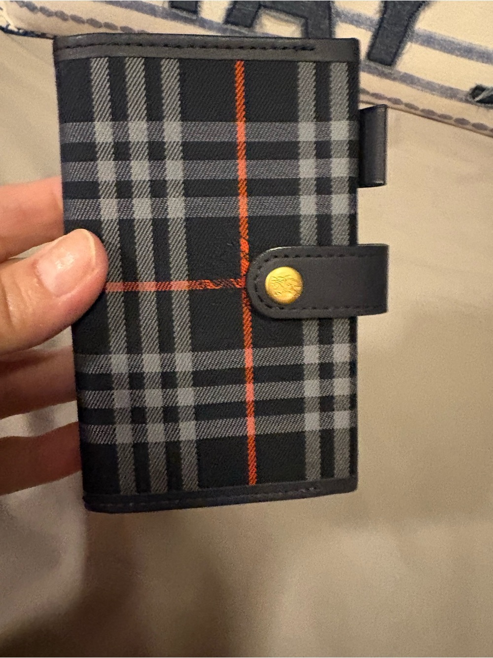 🌟RARE 🌟Vintage Burberrys Plaid 6-Ring Mini Agenda Planner Cover DEADSTOCK👀
